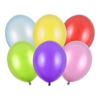23 cm Metallic-Latex-Ballons - PartyDeco - 100 Stück
