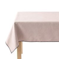 1,45 x 1,40 m beige Stoff-Tischdecke