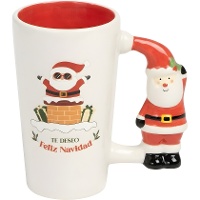 Tasse mit Weihnachtsmann-Henkel, 470 ml