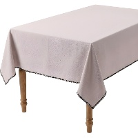 2,00 x 1,40 m beige Stoff-Tischdecke