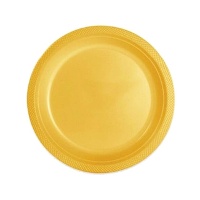22 cm farbige Kunststoffteller - 12 Stück.