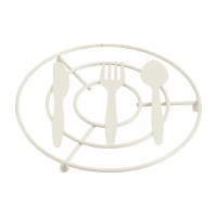 Topfuntersetzer 20 cm mit Besteck-Design