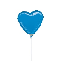 Aufblasbarer Ballon mit herzförmigem Mini-Ballonstab 10 cm - Anagramm - 1 Stück