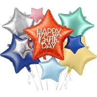 Mehrfarbiges Ballonbouquet 'Happy Birthday' - 5-teilig