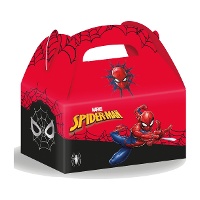 Spiderman Pappbox mit Spinnennetz - 4 Stück