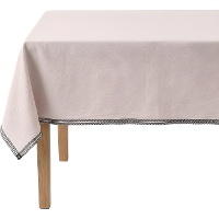 2,50 x 1,40 m beige Stoff-Tischdecke