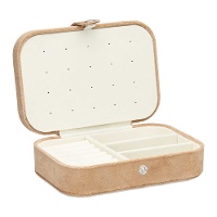 Reiseschmuckkästchen mit 3 Fächern und Ringkästchen - 1 Stück.