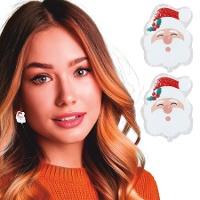 Weihnachtsmann-Ohrringe mit Lächelndem Gesicht - 1 Paar