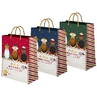 Geschenktasche im Vintage-Stil der Heiligen Drei Könige - 32 x 26 x 10 cm - 1 Stück