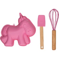 Einhorn-Kuchen-Set mit Utensilien - Wilton - 3-teilig