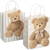 Geschenktüte 23 x 18 x 10 cm mit Teddybär - 1 Stück