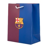 Geschenktasche 40 x 30 x 12 cm - blaugrana, doppelseitig