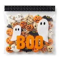 Boo Ghost Süßigkeitentüte 17 x 17 cm - Wilton - 20 Stück.