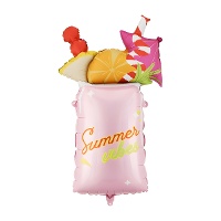 Rosa Cocktail-Folienballon 