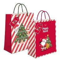 Geschenktüte 45 x 33 x 10 cm in Rot für Weihnachten - 1 Stück
