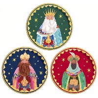 Vintage Weise Männer Teller 23 cm - 6 Stück