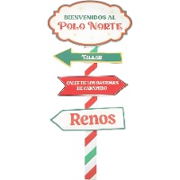 Dekoratives Schild mit Nordpol-Motiv, 79 x 28 cm