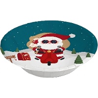Weihnachtliches Einwegschalen-Set mit Weihnachtsmann-Motiv