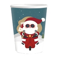 Becher mit Weihnachtsbaum-Motiv, 266 ml - 6 Stück