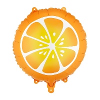 Folienballon in Orangenscheiben-Optik, Ø 35 cm