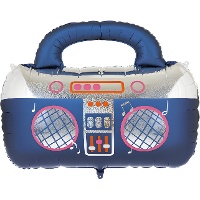Retro-Boombox-Folienballon 98 x 70,5 cm