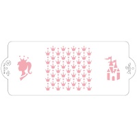 Prinzessinnen Schablone 10 x 25 cm - Dekorieren