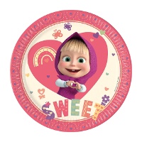 Pappteller Masha y el Oso Sweet, 23 cm - 8 Stück