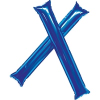 Aufblasbare Kunststoff-Klatschstäbe in bunten Farben - 2 Stück