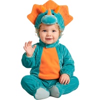 Blaues und oranges Baby Dinosaurier Kostüm