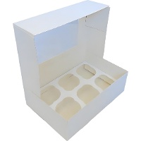 Weiße Box für 6 Cupcakes - Azucren