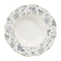 Suppenteller 22,5 cm im Versailles-Design mit goldenem Rand
