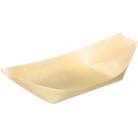 Ovale Holzschalen, 16,5 x 8,5 cm - 24 Stück