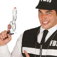 Schwarz-silberne FBI-Pistole