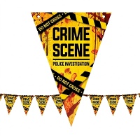 3 m Halloween-Girlande im 'Crime Scene'-Look