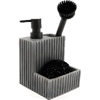 Seifenspender mit Bürste und Scheuerschwamm - 1 Stk.