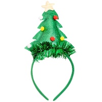Weihnachtsbaum-Diadem mit Lametta