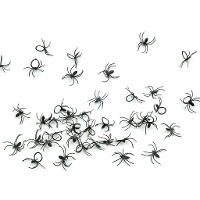 Kleine schwarze Spinnen - 50 Stück