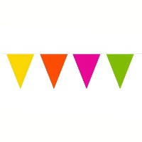 Dreieck-Wimpel aus Kunststoff - 10 m