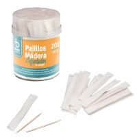 Holz-Zahnstocher im Behälter, einzeln verpackt - 200 Stück