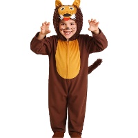Wolfskostüm mit Kappe für Kinder