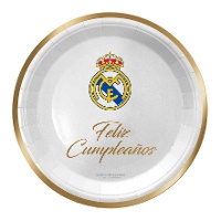 Real Madrid Geburtstagsteller, 18 cm - 8 Stück