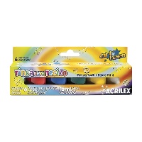 Matte Textilfarbe 15 ml - Acrilex - 6 Stück