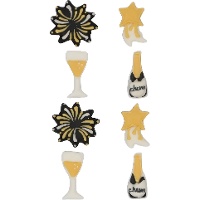 Zuckerfiguren Sparkling Celebration - Wilton - 8 Stück