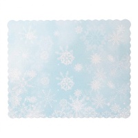 Tortenunterlage 30 x 25 x 0,3 cm mit Schneeflocken