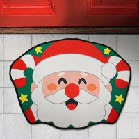 Weihnachtliche Fußmatte mit Weihnachtsmann-Motiv
