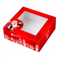 Schachtel 20 x 20 x 7,5 cm für verzierten Weihnachtsmannkuchen