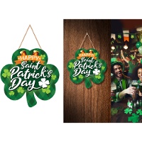 Letrero de San Patricio con forma de trébol