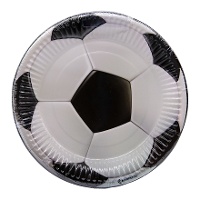 Fußball-Teller 18 cm - 6 Stück