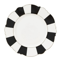 Teller 27,5 cm Excellence, schwarz-weiß gestreift
