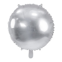 Runder Metallic-Ballon 80 cm - Partydeco